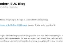 Launching a New Blog:  ModernEUC.com