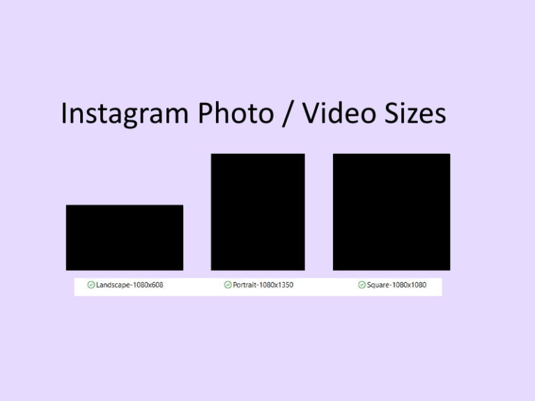Instagram Photo / Video Sizes