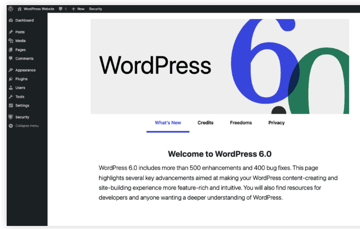 WordPress 6.0 onwards!