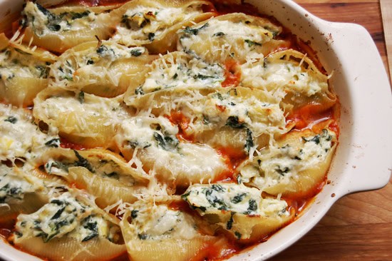Spinach Ricotta Stuffed Shells