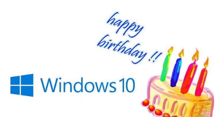 Windows 10 is 4 years Old